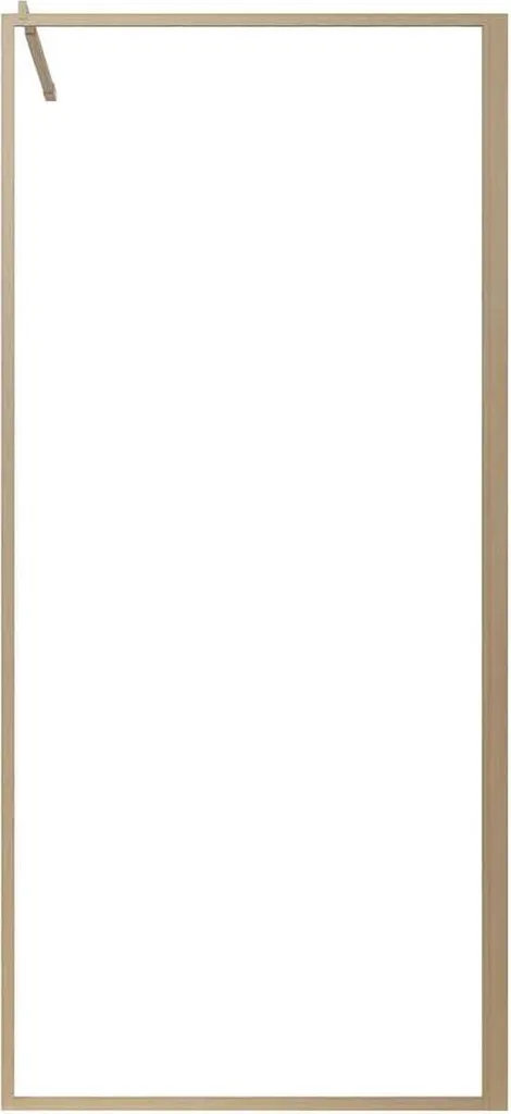 Paroi de douche anticalcaire 90x200 cm avec cadre bois étanche