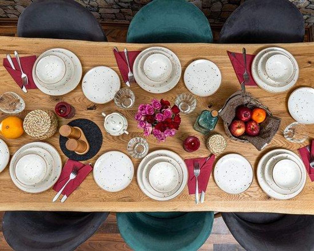 Dauerhafte Tablettenset Mokka Tassen Essgeschirr