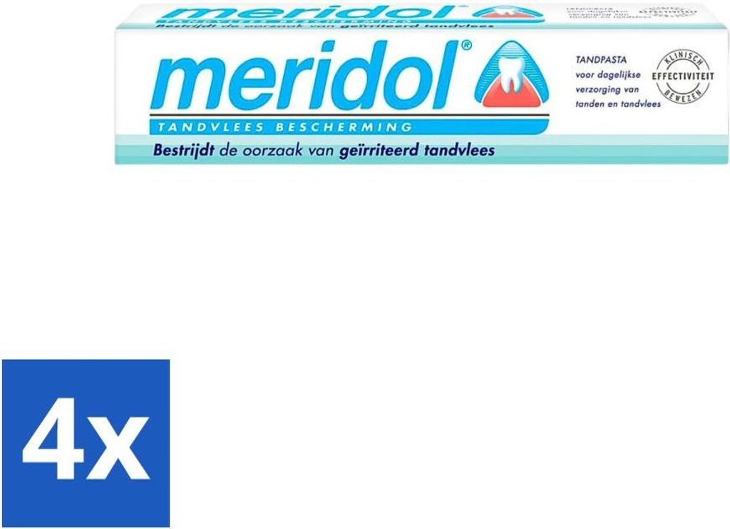 Meridol Zahnpasta Zahnfleischschutz 75 ml - Vorteilspack - 4 Stücke