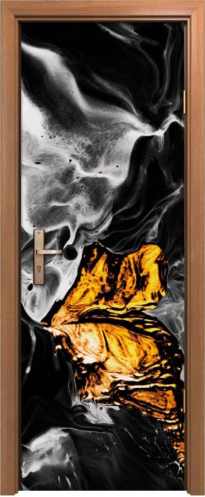 Türposter 70x200 cm Türaufkleber Türtapete Türfolie Klebefolie Kreative abstrakte Hand bemalt