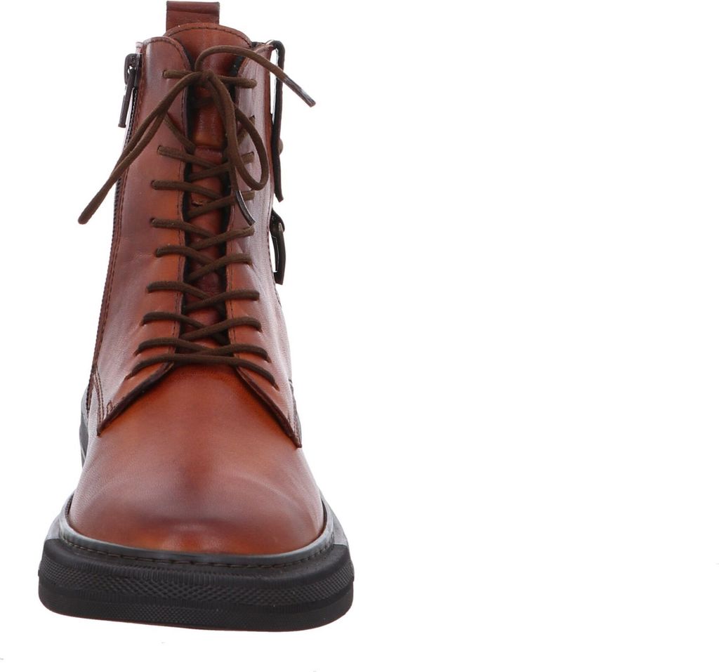 Gemini Damen Stiefelette Combat Leder Braun