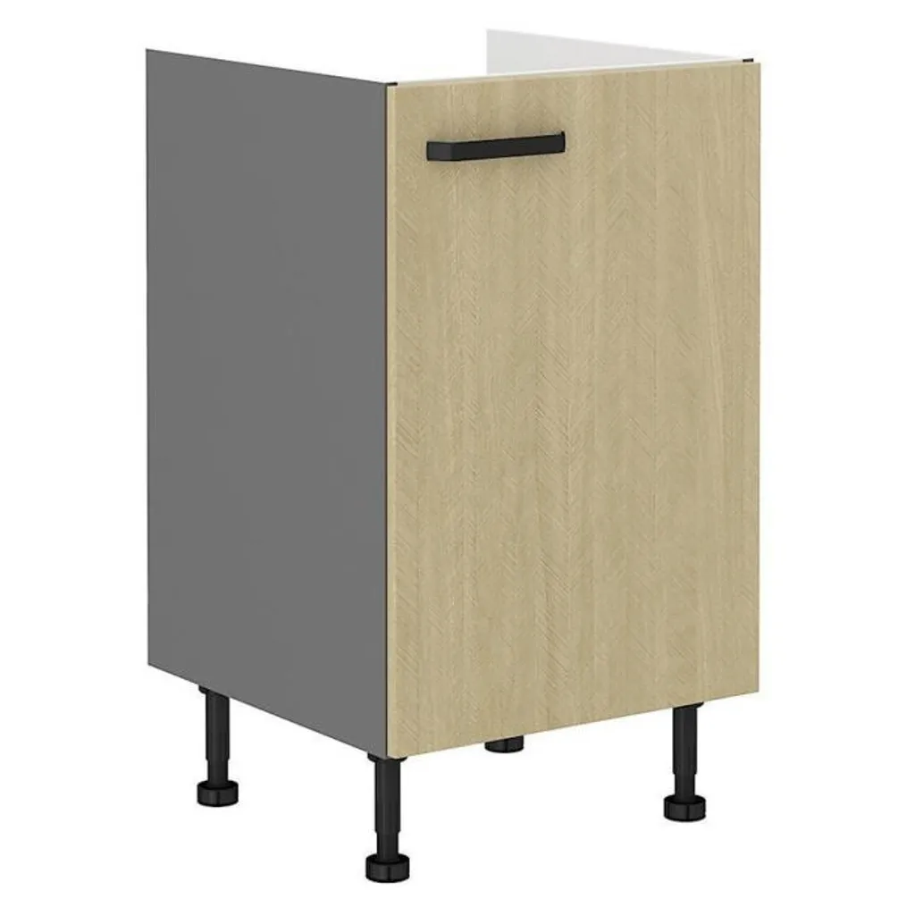 Meuble sous évier 50 cm MYRIAM anthracite : cachez votre plomberie avec style