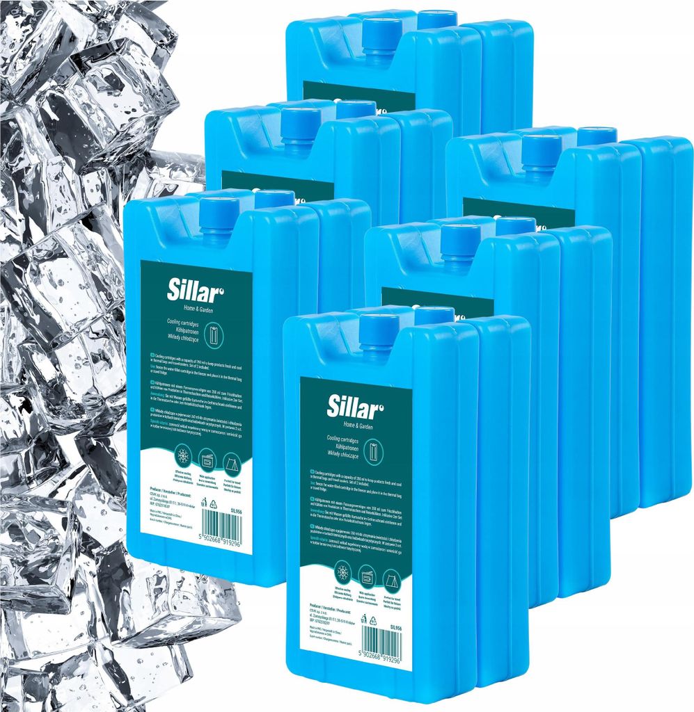 Sillar Kühlakku Set 12× 350 ml – Kühlpacks für Kühltasche & Produktbild 