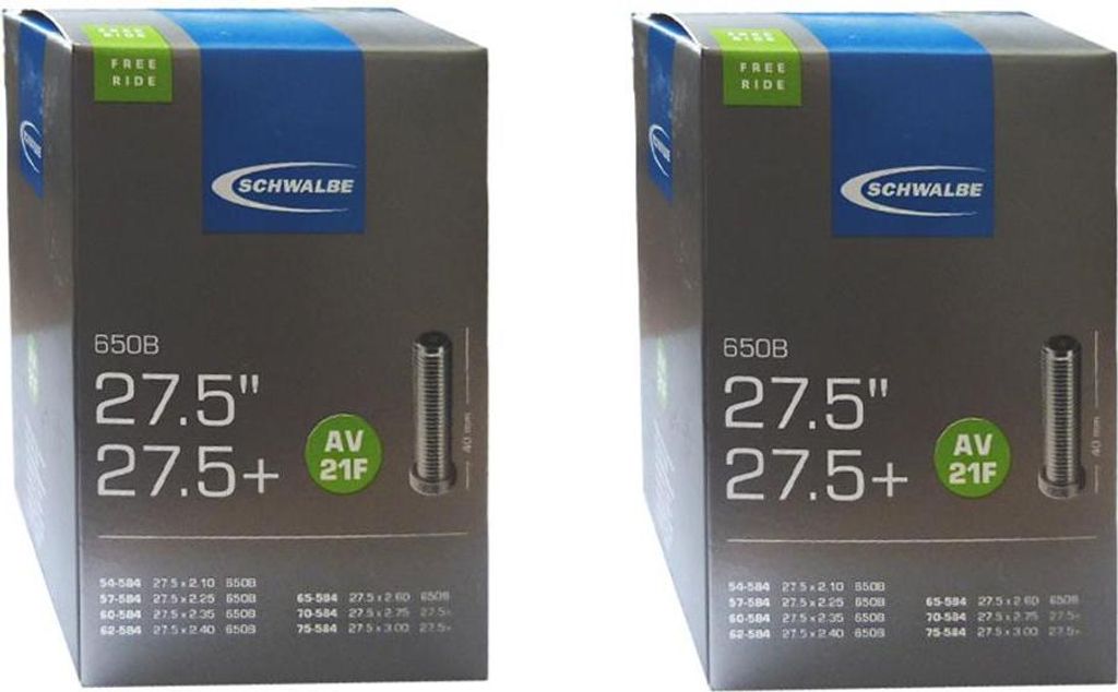 Camera d'aria Schwalbe 2x AV21F (54/75-584) 27,5 pollici Immagine del prodotto 