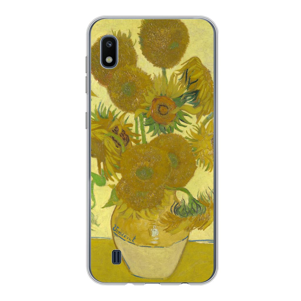 MuchoWow Handyhülle Schutzhülle Hülle für Samsung Galaxy A10 Sonnenblumen - Vincent van Gogh Silikon Softcase Handy Hülle - Schutzhülle
