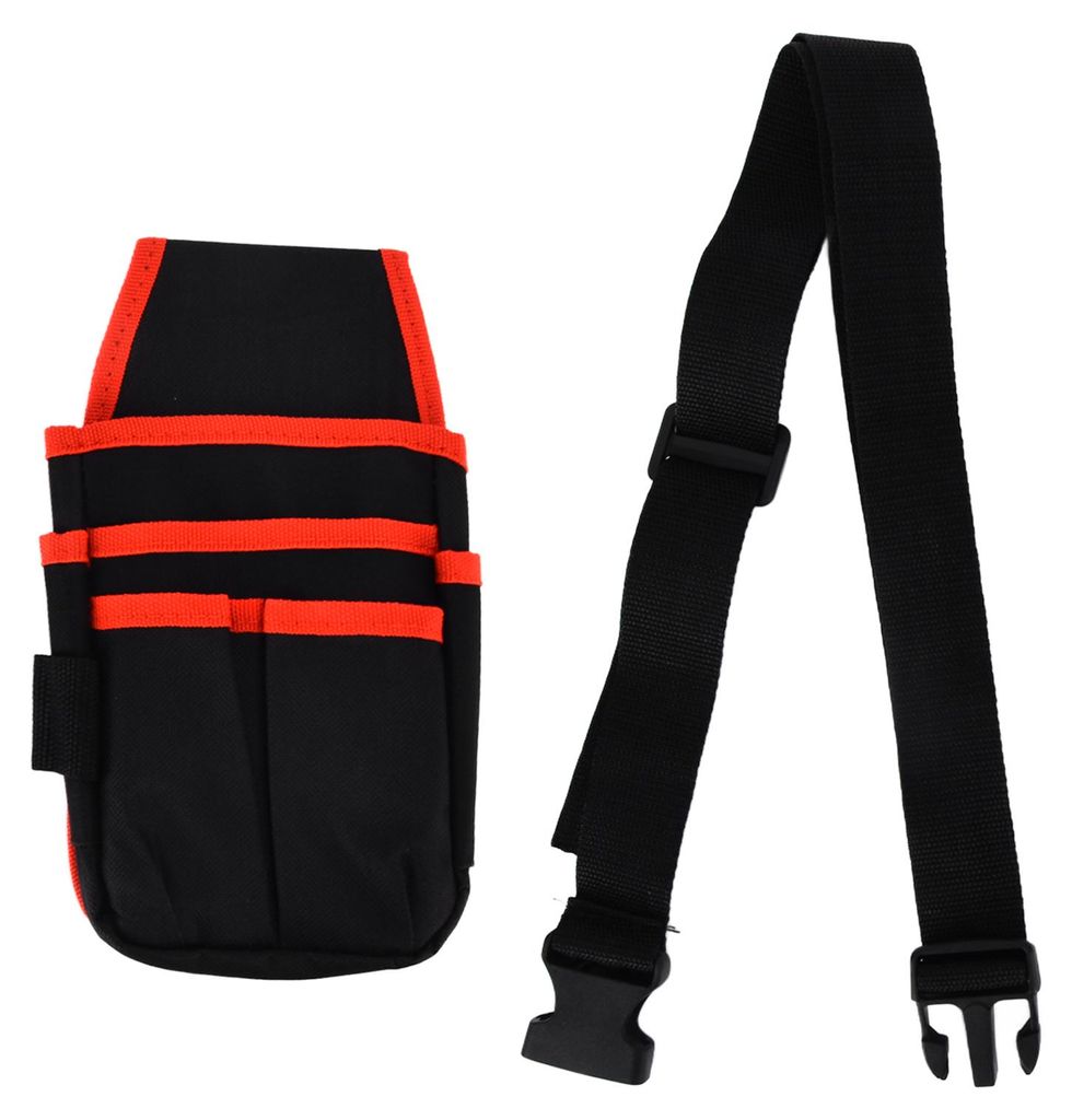 Werkzeugtasche, kleine Tasche, Elektriker-Organizer mit Taillengürtel, roter Rand
