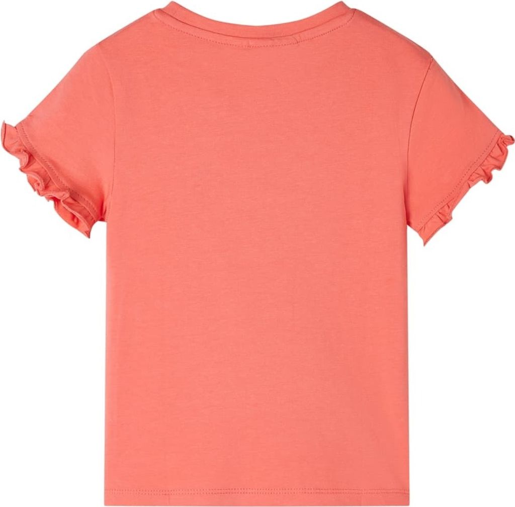 vidaXL Camicia a maniche corte per bambini rosa corallo 140 Immagine del prodotto 