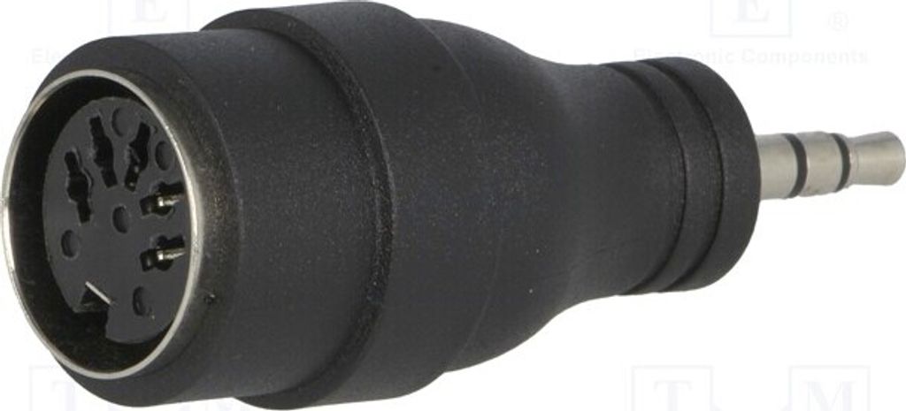 1x Adapter stereo,180° DIN 5pin Buchse,Jack 3,5mm Stecker PIN: 5 AV-Adapter und