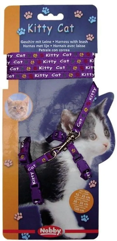 Pettorina Gatto Nobby Kitty Cat Viola: Set Guinzaglio 120cm