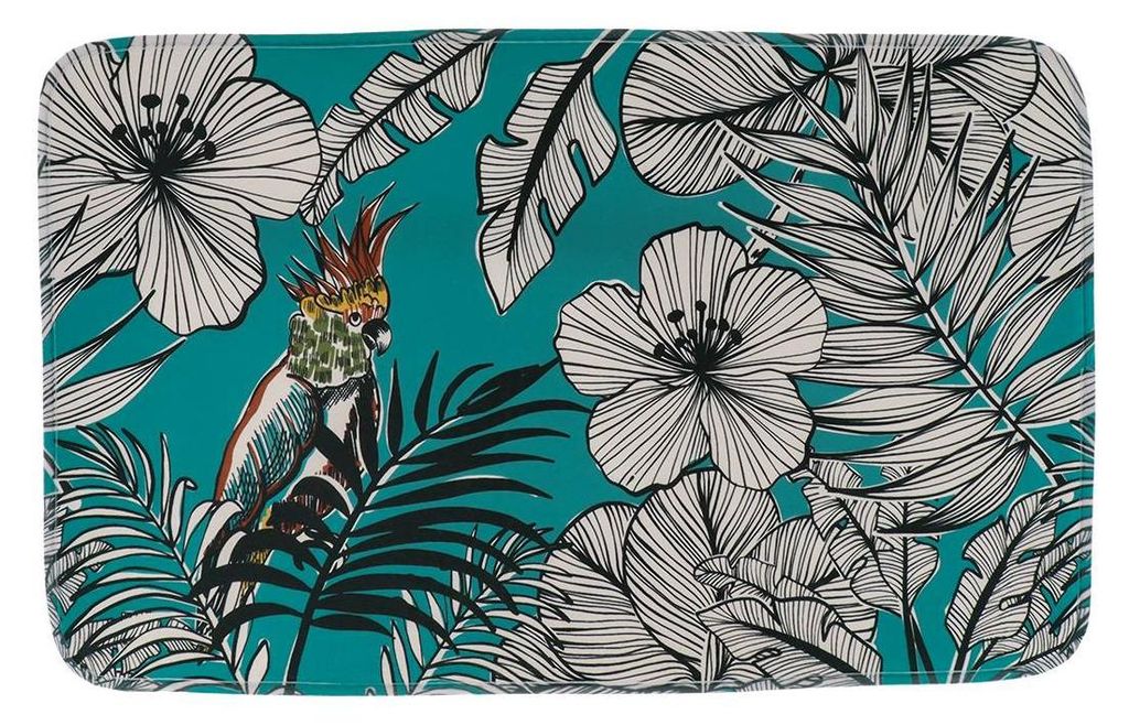 Bedruckter mikrofaserteppich 45x75 cm - jungle fever blau - Tendance