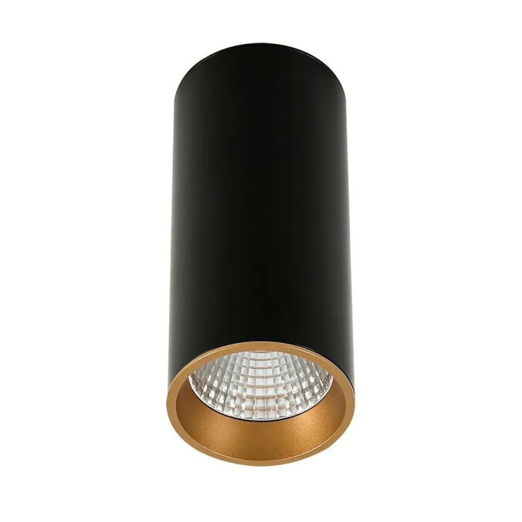 Italux Moldes 12W SLC7392/12W Plafoniera LED Tubo Nero Oro 3000K