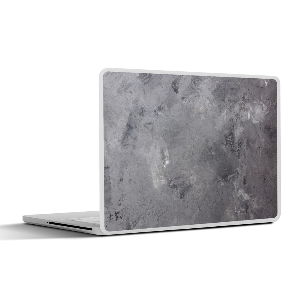 MuchoWow Laptop Aufkleber Sticker Cover Beton - Grau - Retro 31x22.5 cm - Laptop-Deko