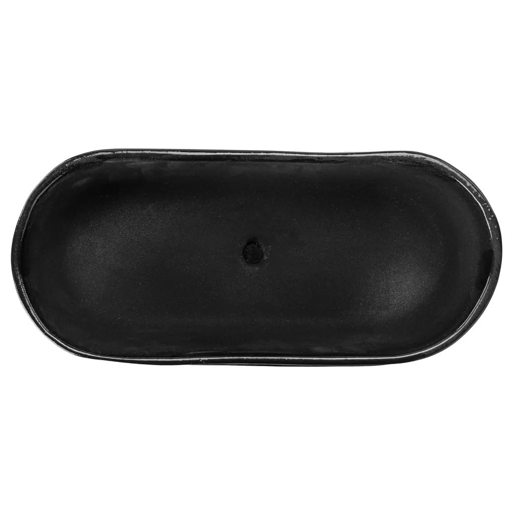 Jardinière Ovale Céramique Noir Brillant 27cm - Pot Cactus Moderne - 6
