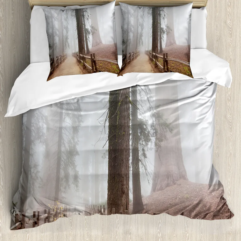 Sacco Copripiumino Foresta Nebbiosa 155x220 - Stile Yosemite ABAKUHAUS