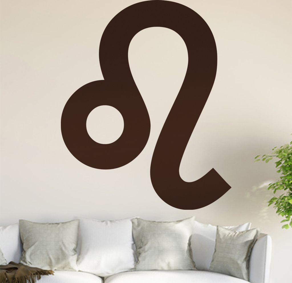 Sternzeichen: Löwe Wandtattoo in 6 Größen - Wandaufkleber Wall Sticker - Dekoration, Küche, Wohnzimmer, Schlafzimmer, Badezimmer