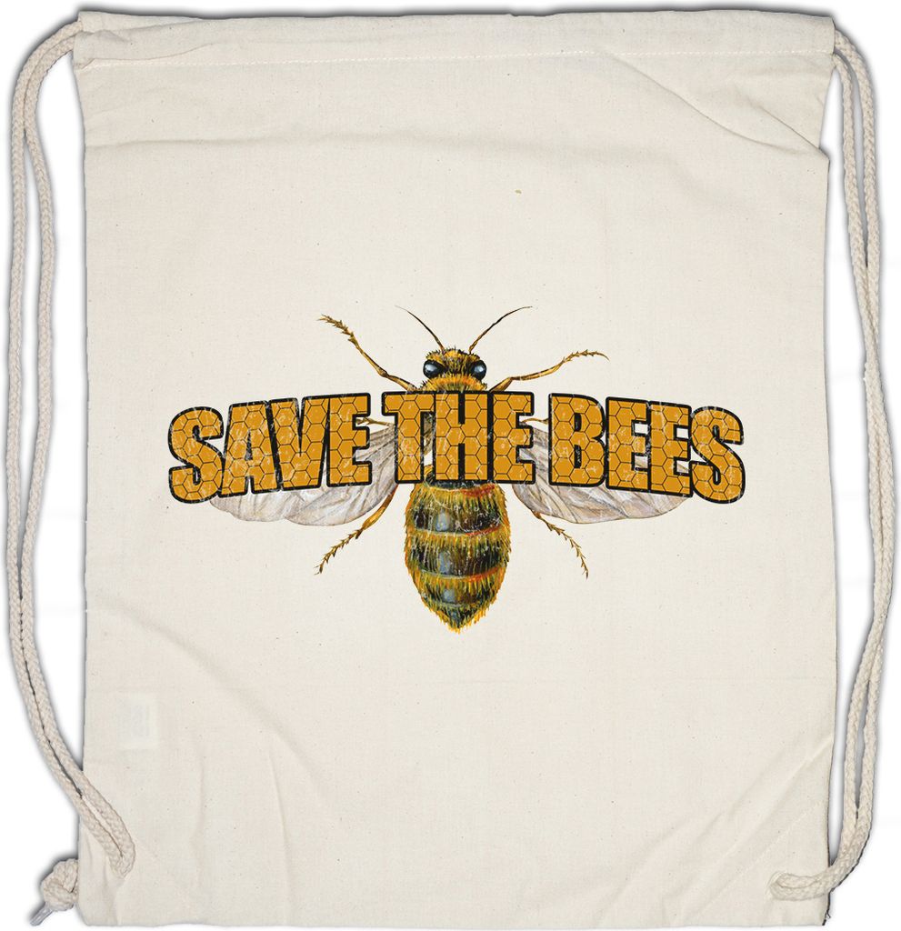 Urban Backwoods Save The Bees, Turnbeutel, Farbe: Beige