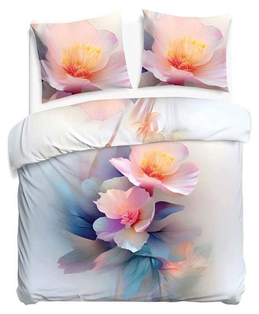 Bettwäsche, Baumwollsatin-Bettwäsche, hohe Qualität, Satynlove 180x200 12423 Blumen