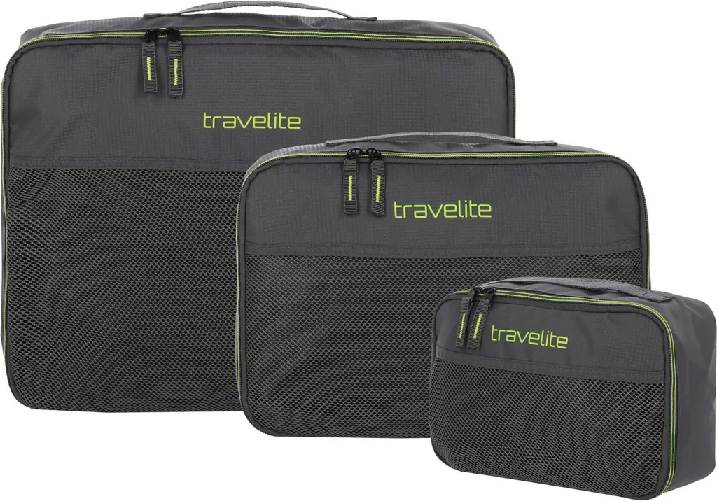 Travelite Packing Cube 3er Set Anthrazit - Eleganza e Ordine Business