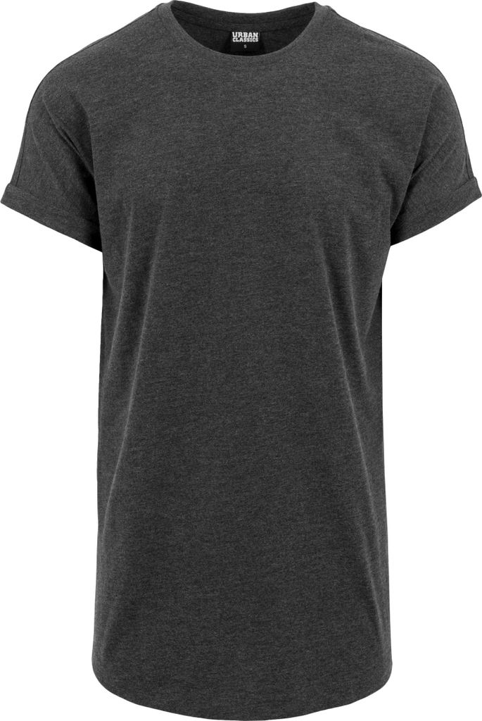 Urban Classics - SHAPED Long Turnup Tee charcoal - S