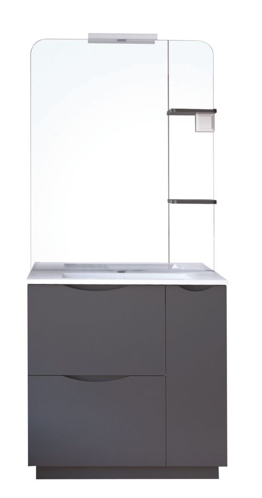 ONDEE ZEN – PALERMO Standwaschtisch – 80 cm – Anthrazitgrau – lackiert