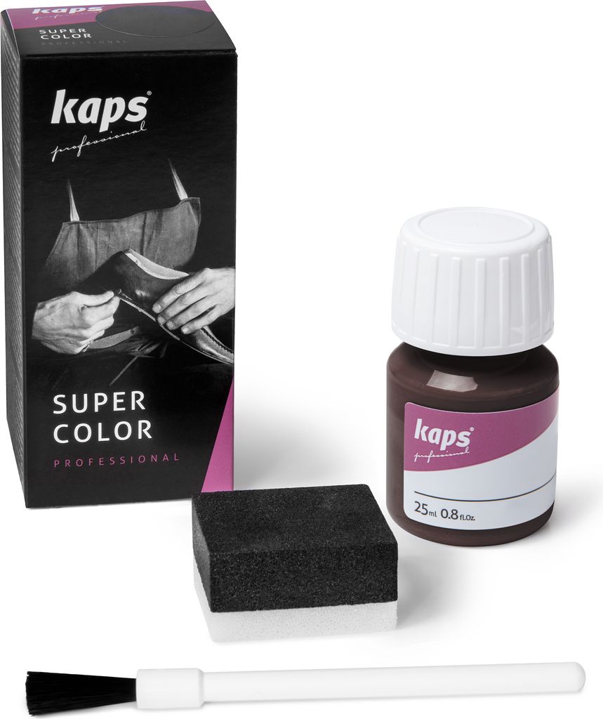 Farbe für Natur- und Kunstleder - Kaps Super Color 25 ml - Dunkelbraun (106#)