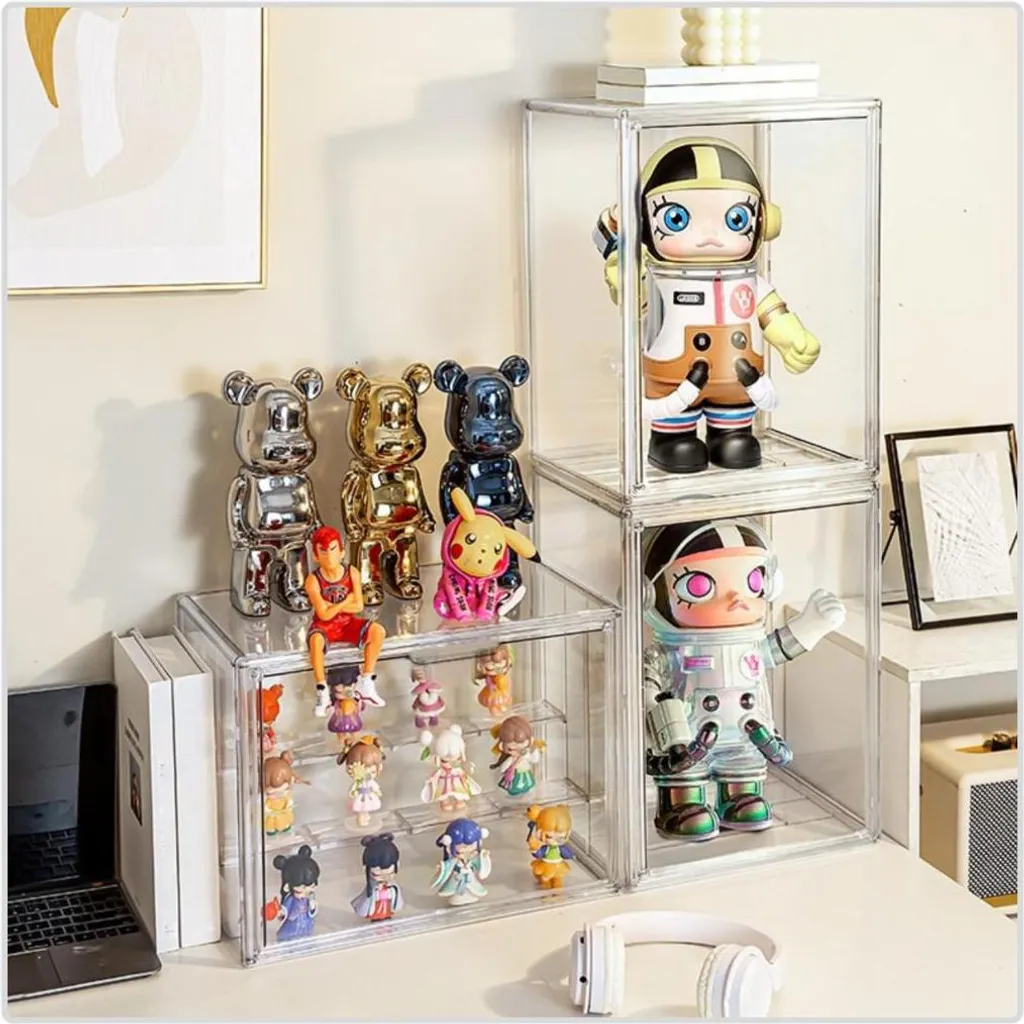 Vitrine d'Exposition Transparente pour Figurines et Objets de Collection - 7