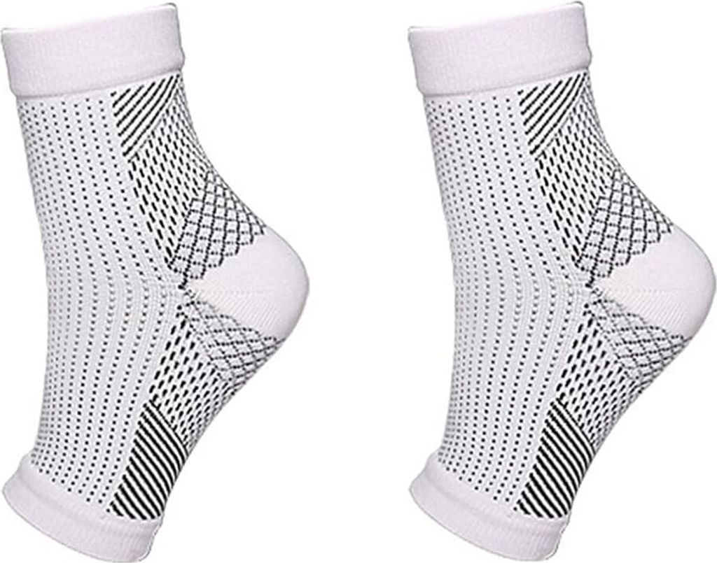 INF 1 paar korte compressiekousen met open teen Wit XXL Productafbeelding 