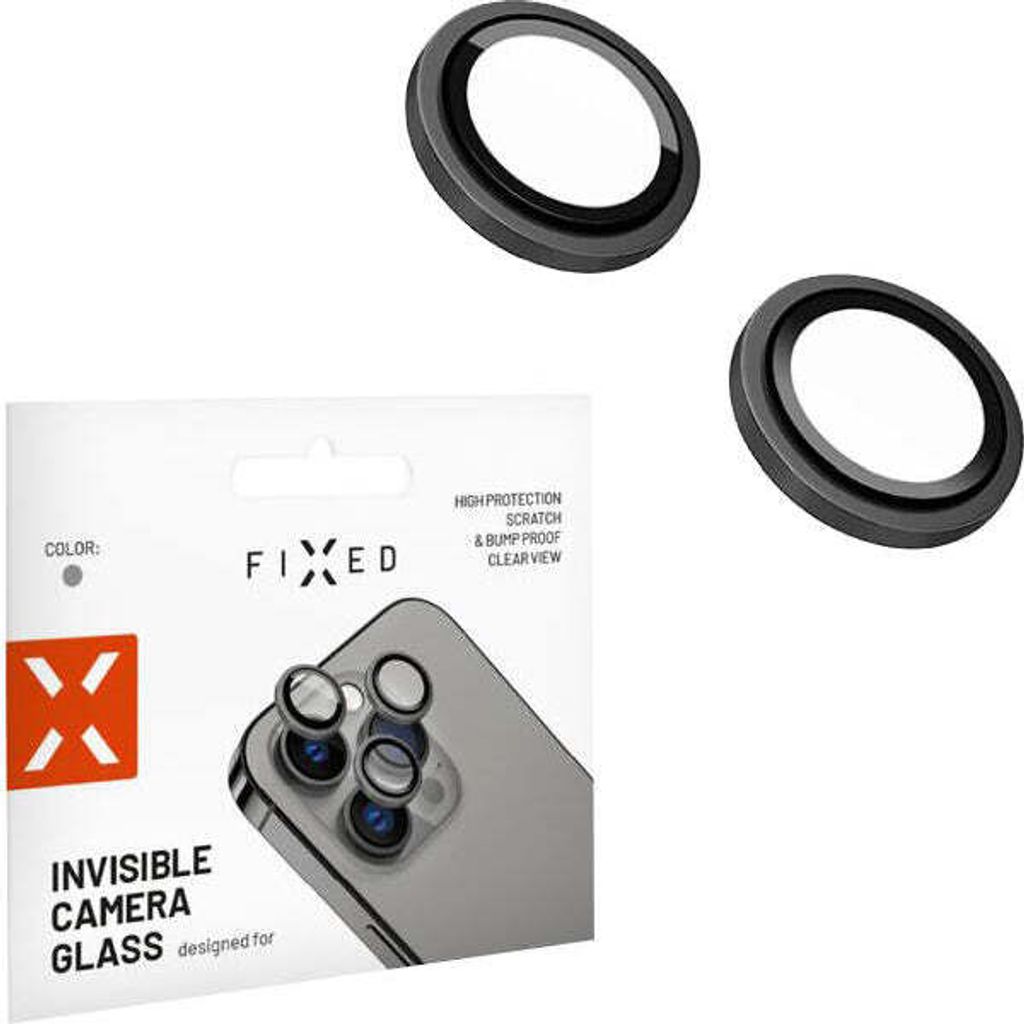 FIXED FIXGC2-928-GR, Apple, iPhone 14/14 Plus, Kratzresistent, Schmutzabweisend, Transparent, Grau, 3 Stück(e)