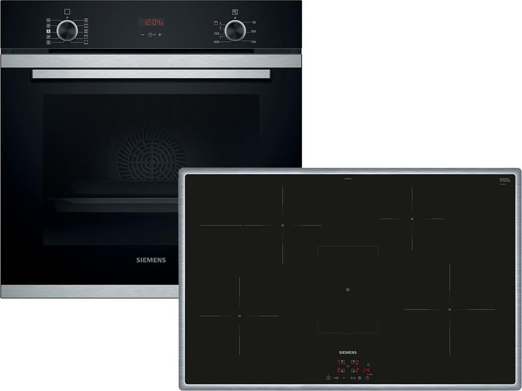 Siemens EQ214ID01Z Set Backofen HR214ABS0 + Induktionskochfeld EH845BFB5E