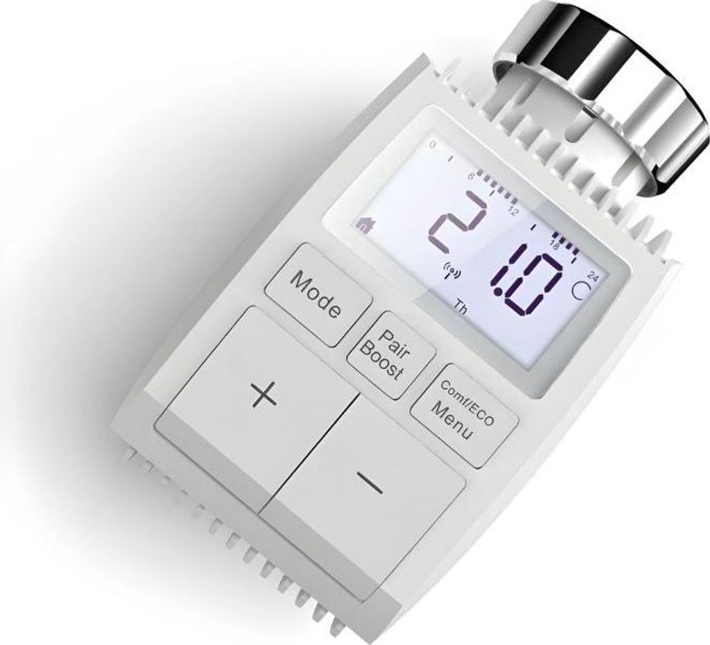 Tête Thermostatique Connectée ZigBee Universelle avec Ecran Image du produit 