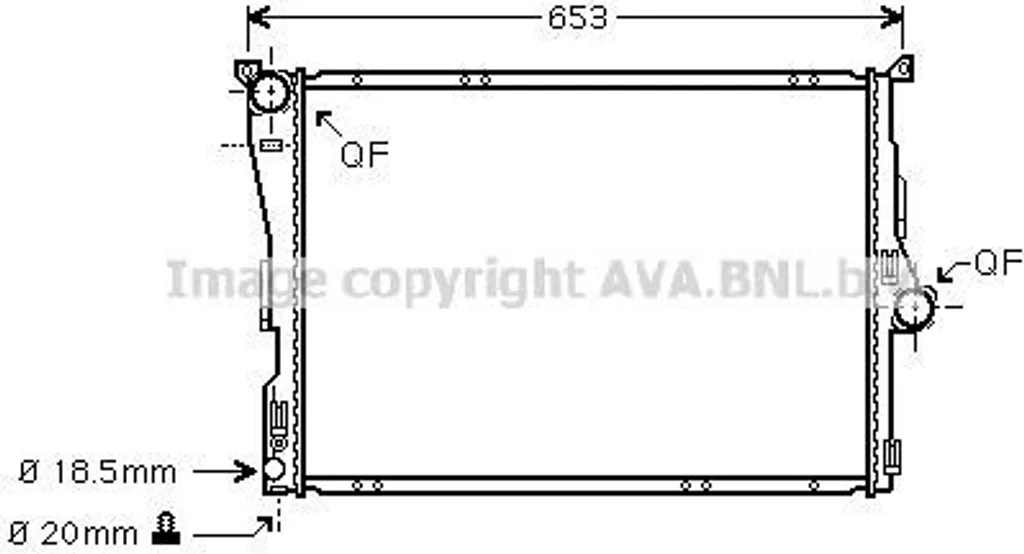 Radiateur moteur pour BMW Série 1 E81 et E88 - Remplacement OE 17117521046