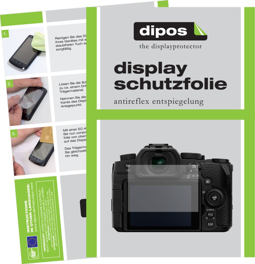 5x Schutzfolie für Panasonic Lumix DC-G91 matt Displayschutzfolie Folie Display Schutz dipos