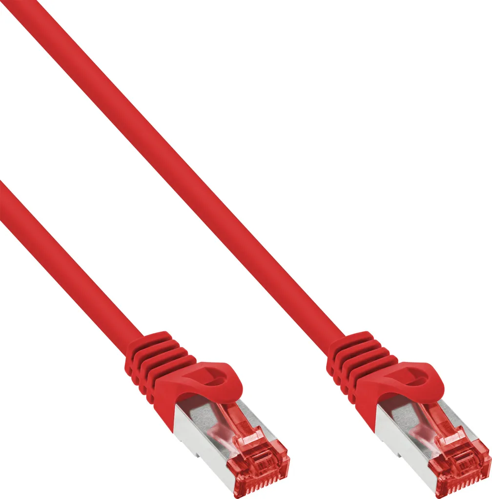 Bulk Pack 70pz InLine Cavo Lan Cat.6 S/FTP Rosso 1m | Rame CU Professionale