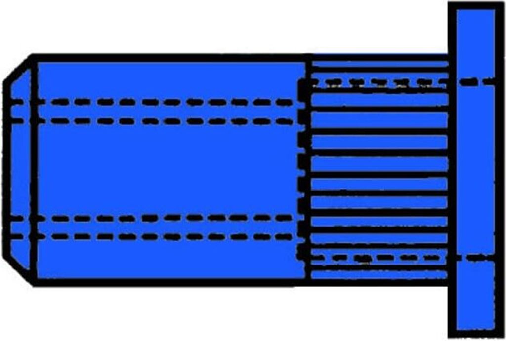 Gesipa Blindnietmuttern Stahl-gerändelt M 10 x 12 x 20,5 100 Stk