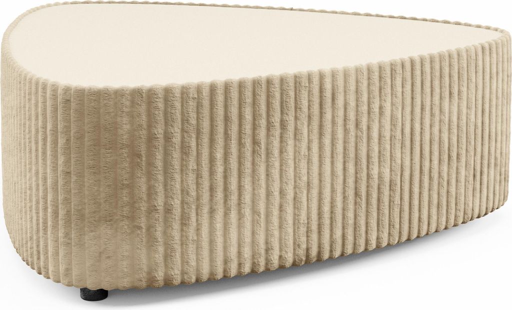 Masseno Polster-Couchtisch LINEO 89 cm Kaffetisch für Wohnzimmer Sofatisch Wohnzimmertisch Beige