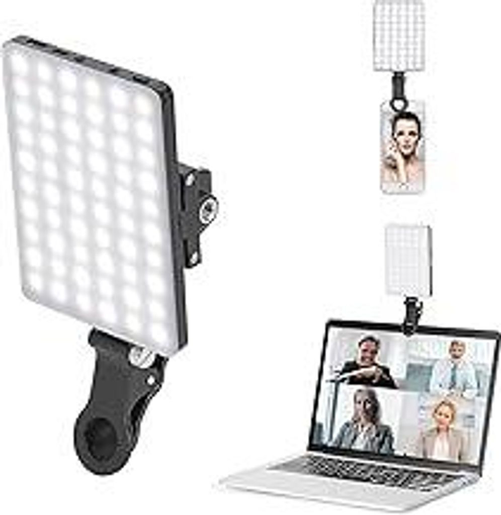 Newmowa 60 LED Videolicht, 3200-5600K 3 Lichtmodi und Helligkeit 10-stufiges dimmbares CRI95 + High Power Panel-Licht, eingebauten Akkus für Phone...