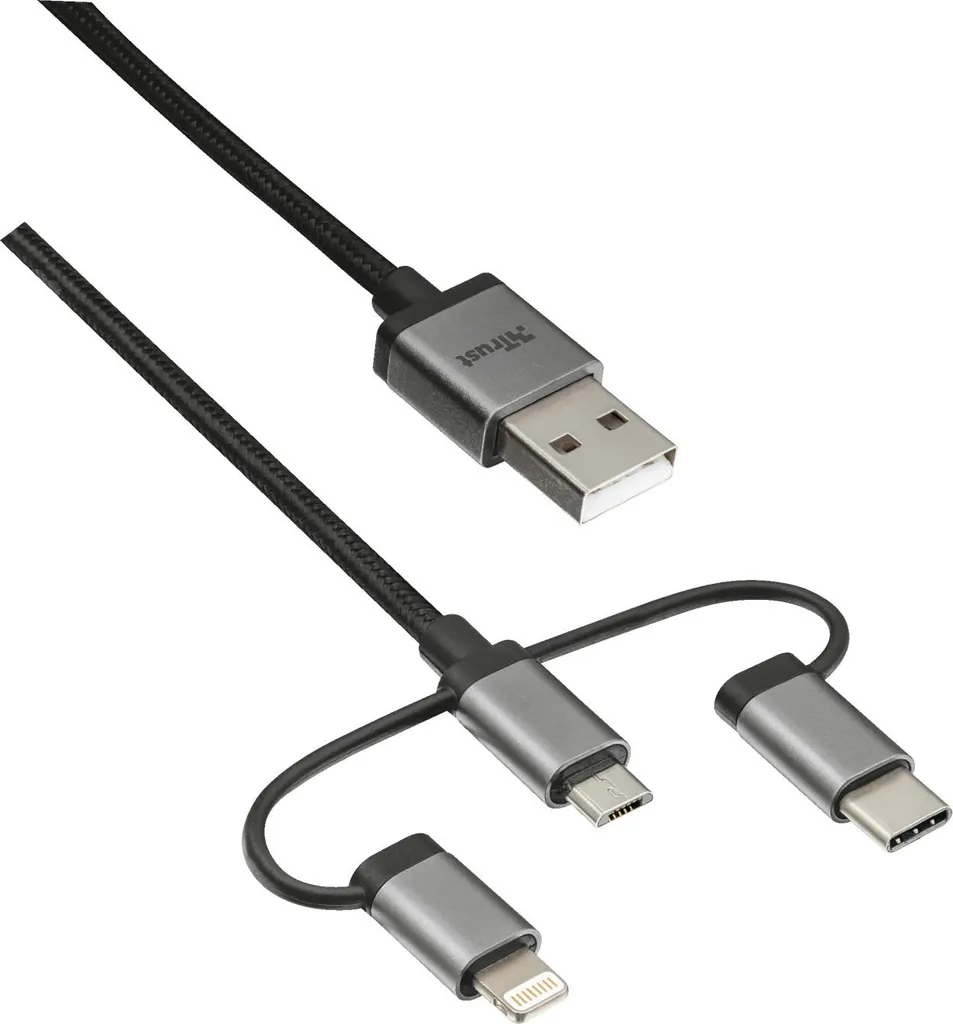 Cavo Trust 22693 Micro-USB in Alluminio 1m - Alta Resistenza e Stile