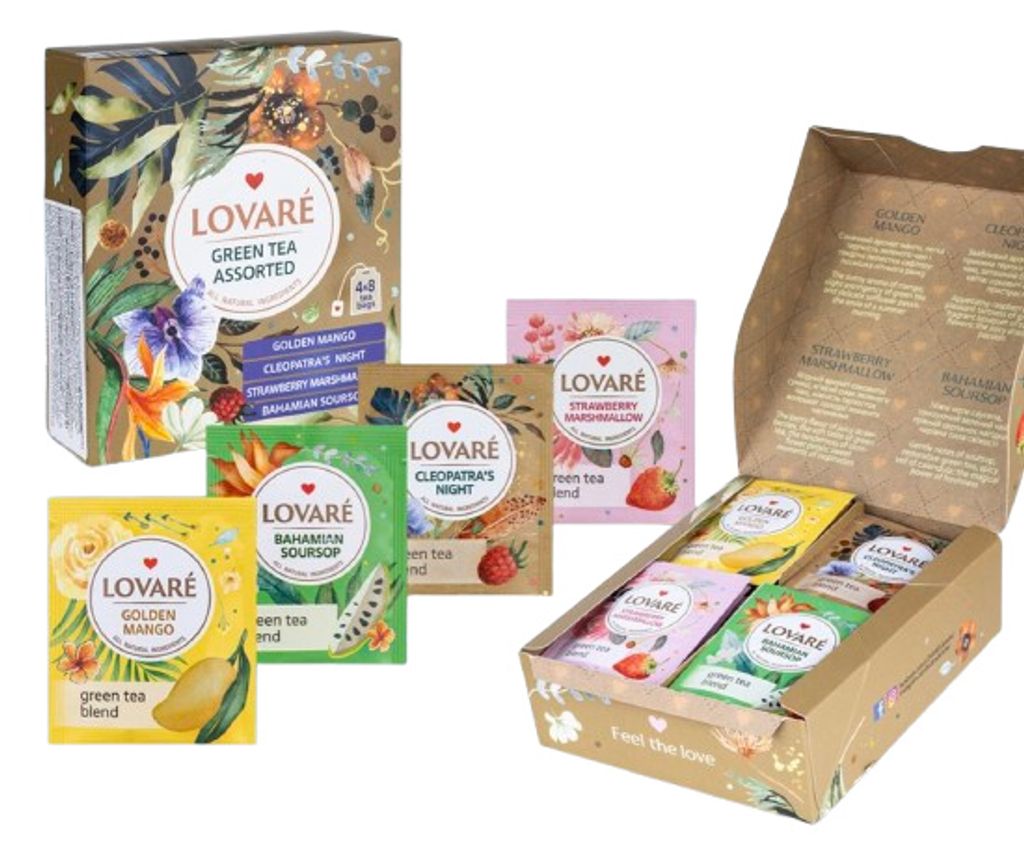 LOVARÉ Grüner Tee Assorted coll. 48g (32 Beutel, Teekollektion)