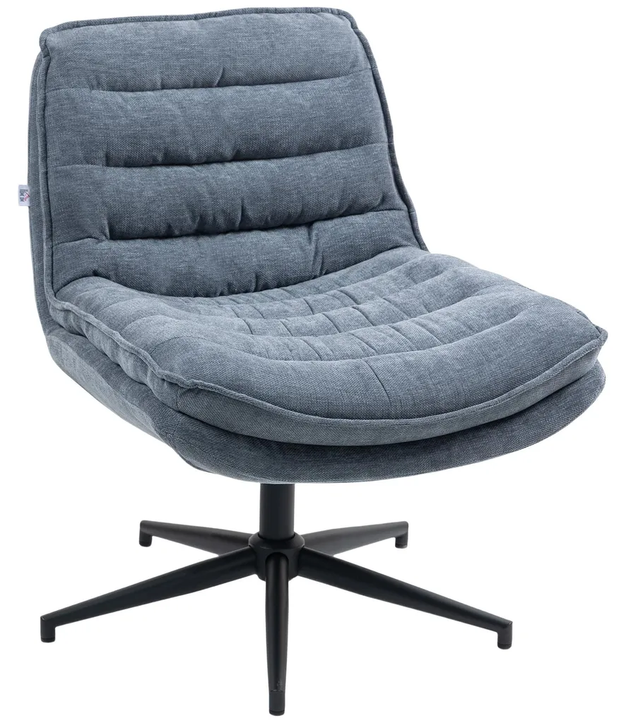 Siège de bureau ergonomique sans accoudoirs aspect lin gris HOMCOM - 50cm