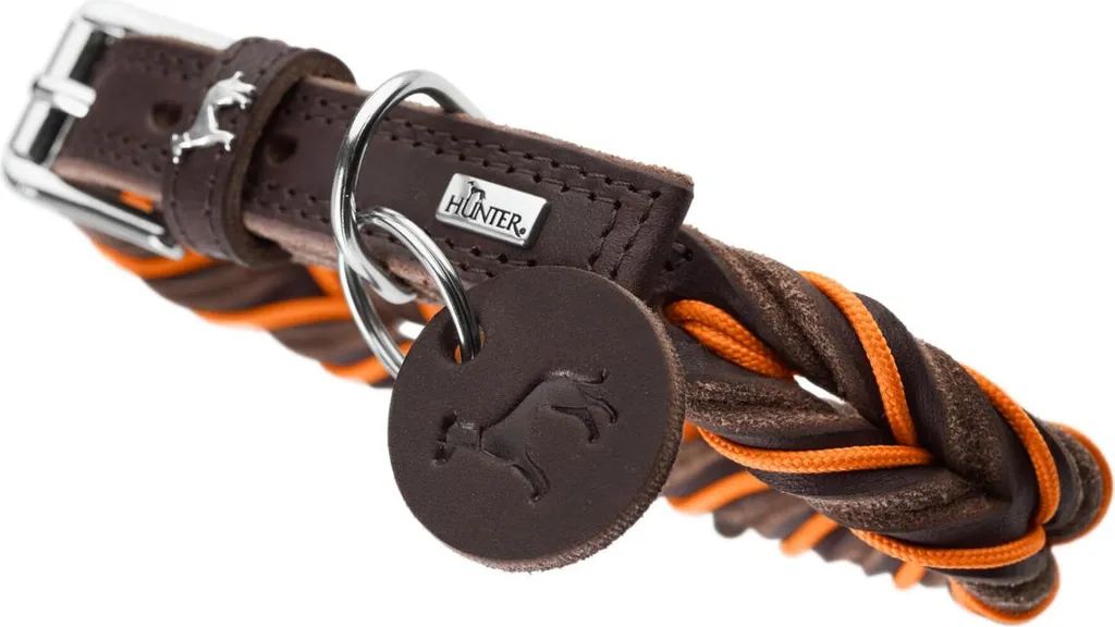 Collier anti-irritation Hunter Solid Education Cord 40 cm marron