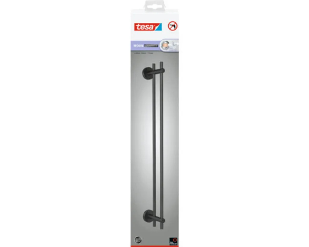 tesa MOON Graphite Portasciugamani Doppio 40595 | Design PVD Senza Fori - 13