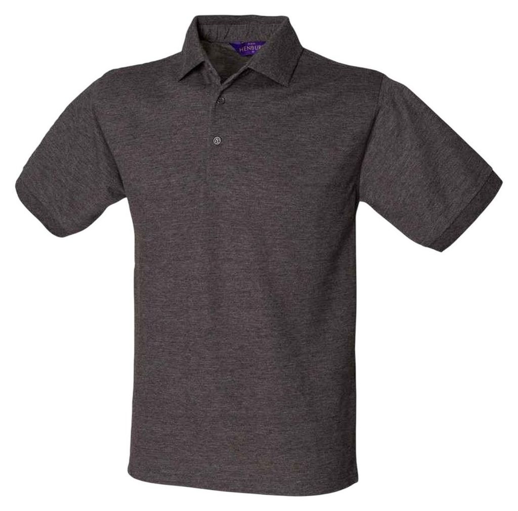 Henbury - "65/35 Classic" Poloshirt für Herren, Piqué LT5766 (L) (Holzkohle)