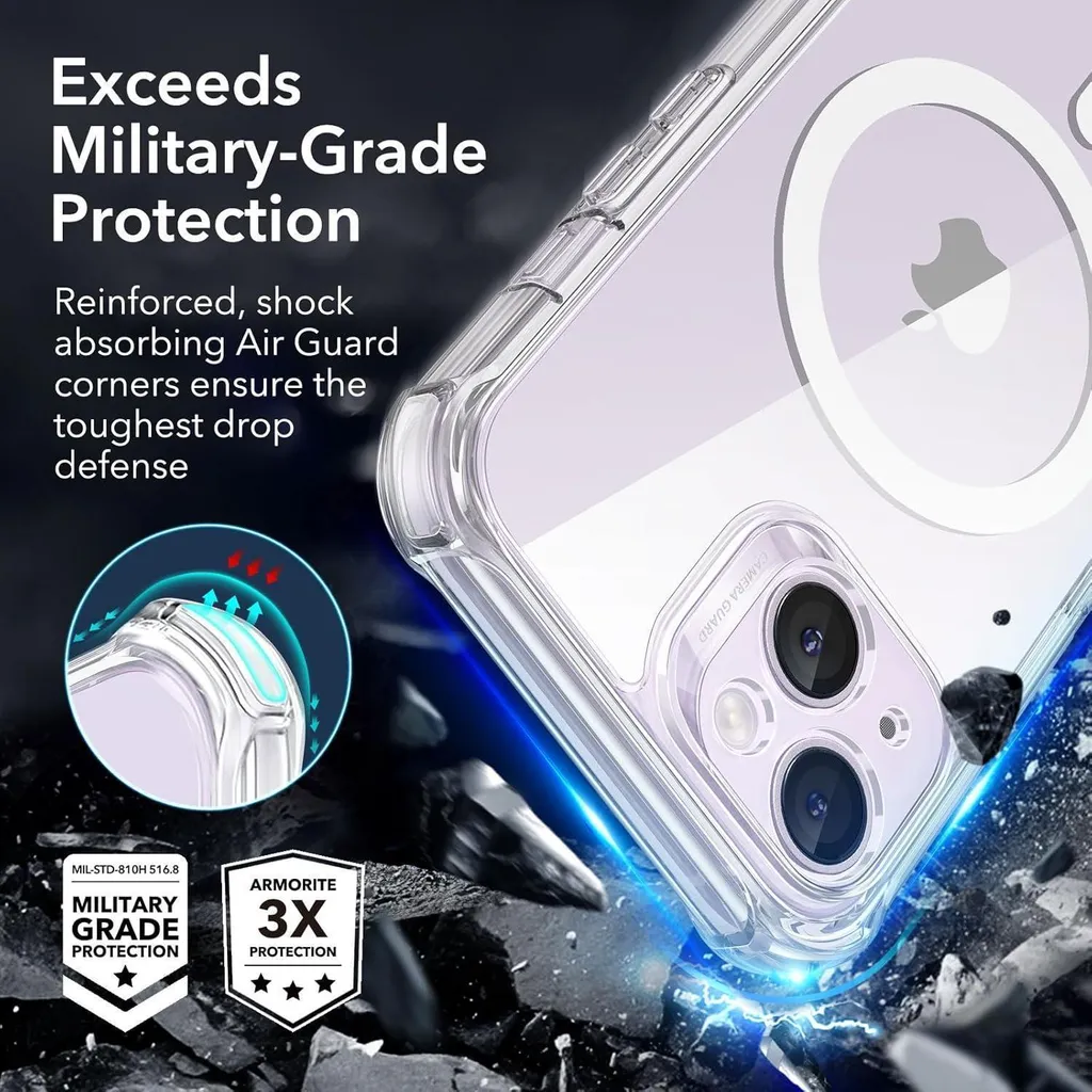 Coque MagSafe iPhone 14 Antichoc - Protection Robuste et Transparente à 360° - 4