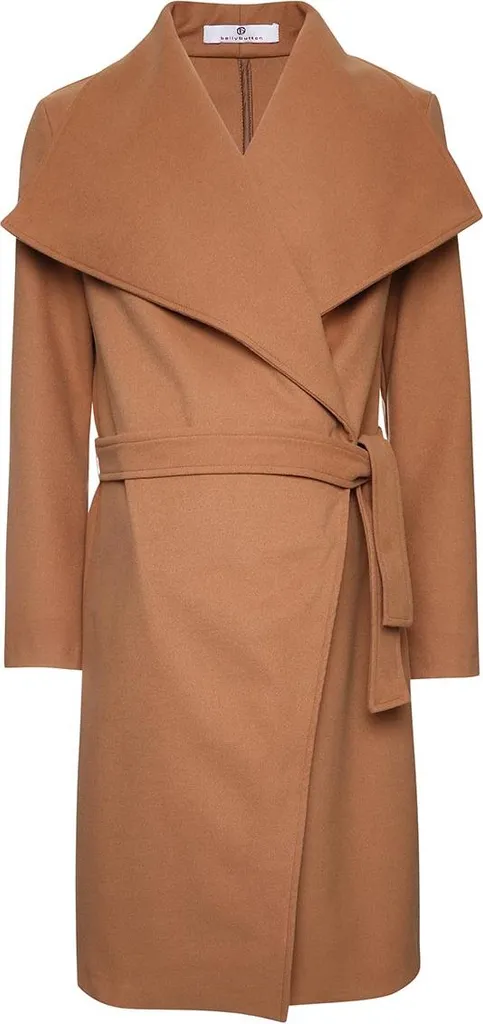Manteau grossesse beige évolutif : fini les vêtements trop serrés
