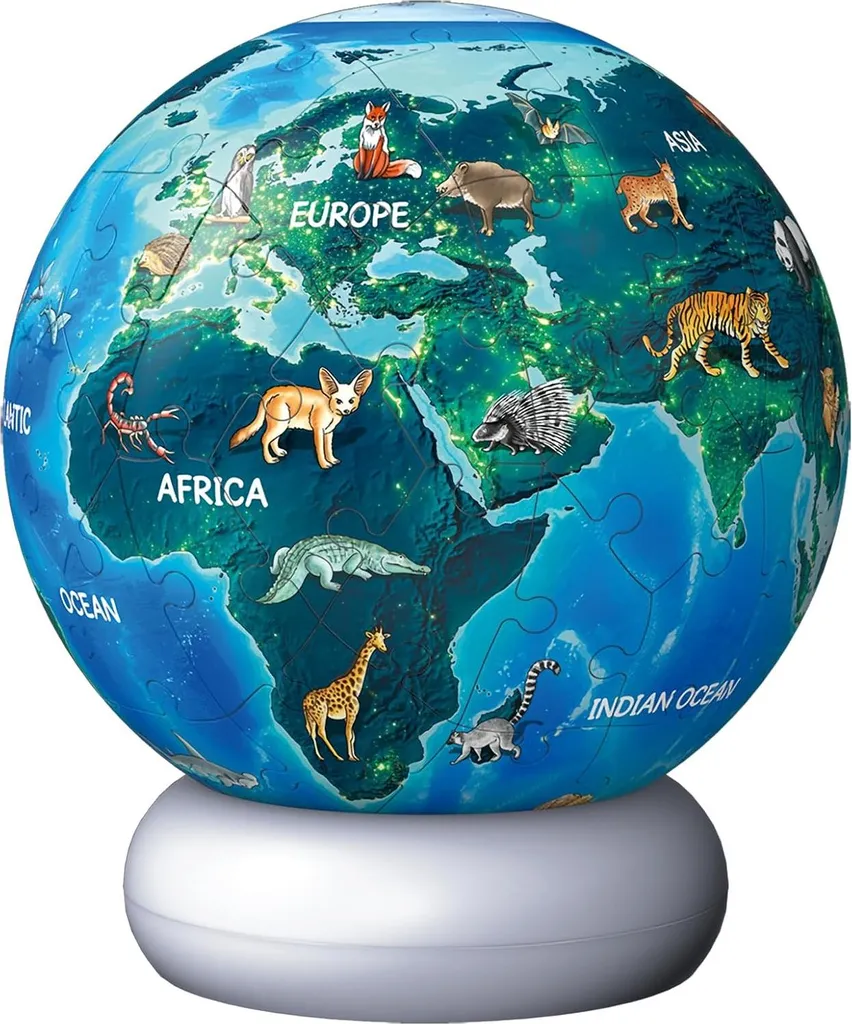 Veilleuse Puzzle 3D globe terrestre Ravensburger pour chambre enfant