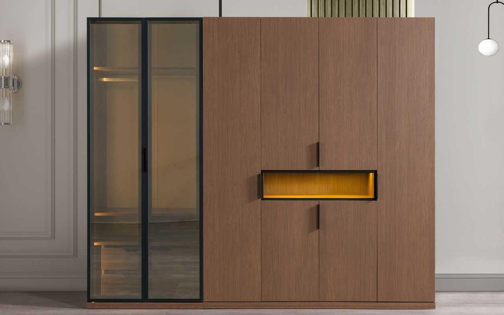 Hochwertiger Kleiderschrank Exklusive Schlafzimmer Möbel LED-Schränke