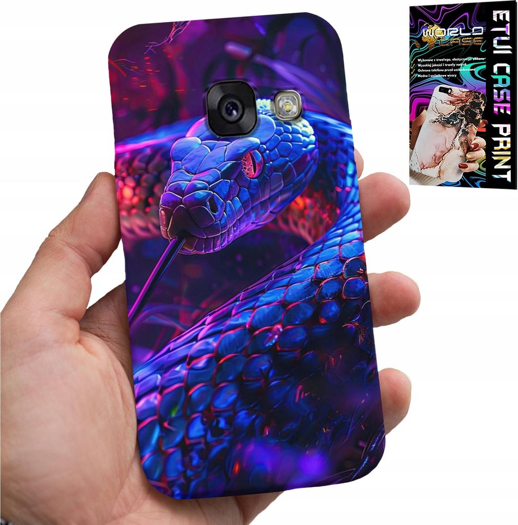 Gehäuse Für Samsung A5 2017 - Schlange Kobra Klapperschlange Reptiliengehäuse + Folie