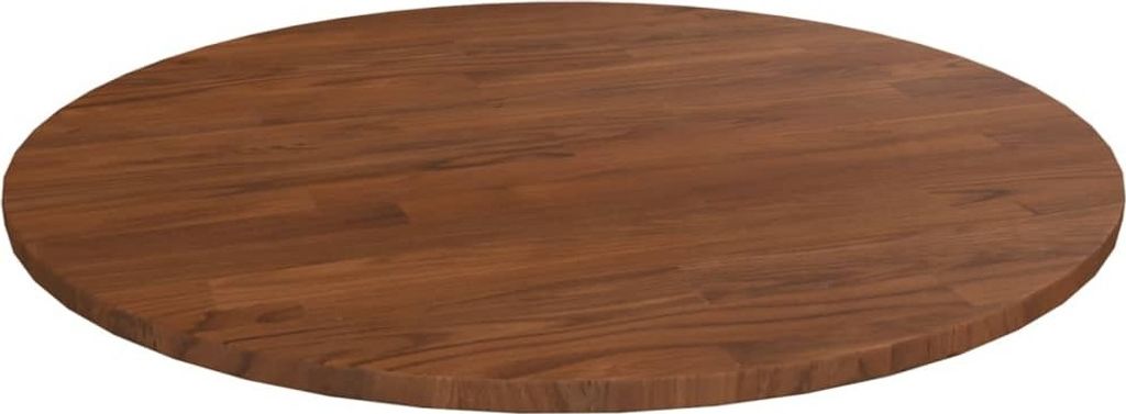 Runde Tischplatte Dunkelbraun Ø60x1,5 cm Behandeltes Eichenholz