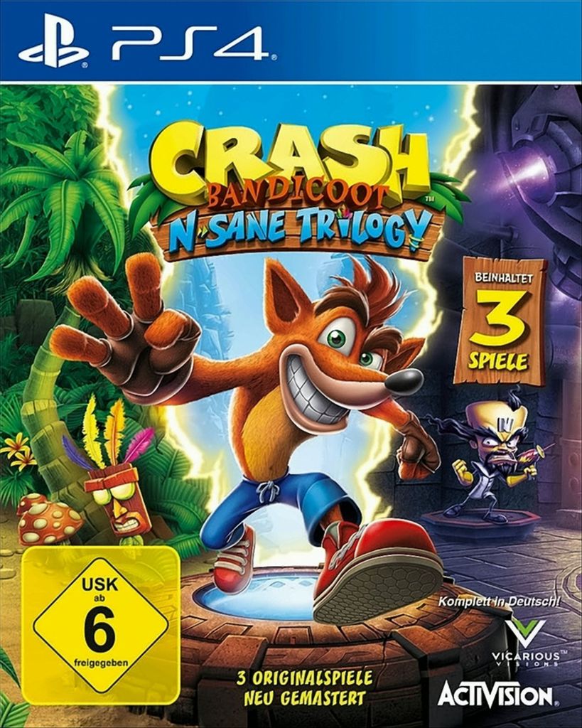 Activision Crash Bandicoot N. Sane Trilogy, PlayStation 4, E10+ (Jeder über 10 Jahre), Physische Medien