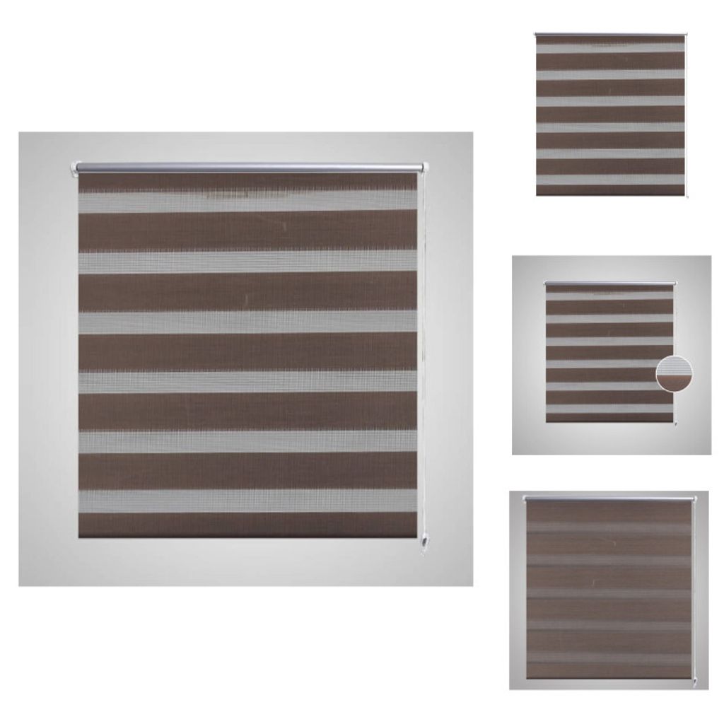 Doppelrollo Seitenzug Duo Rollo 120 x 175 cm brau - Jalousien & Rollos